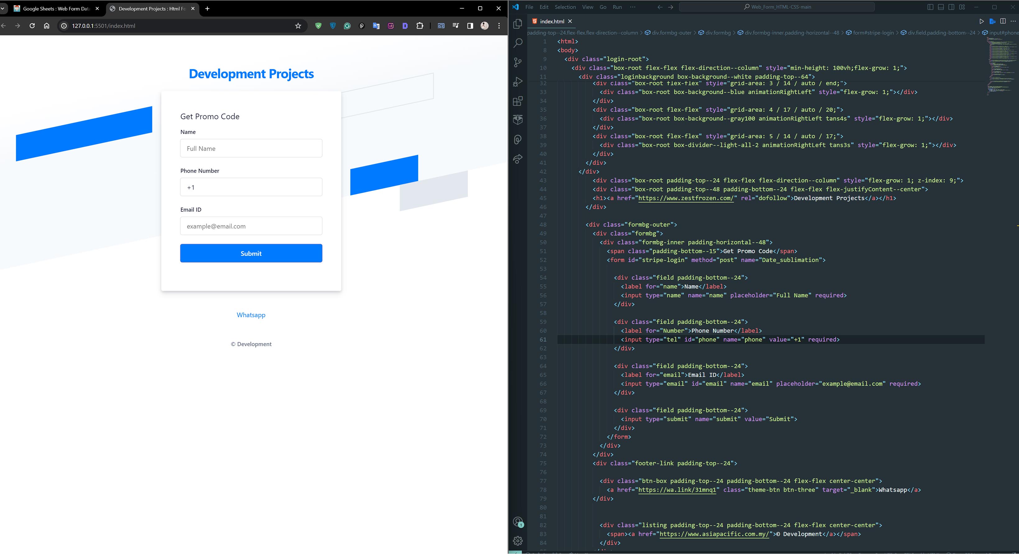 Html Form HTML & CSS Form