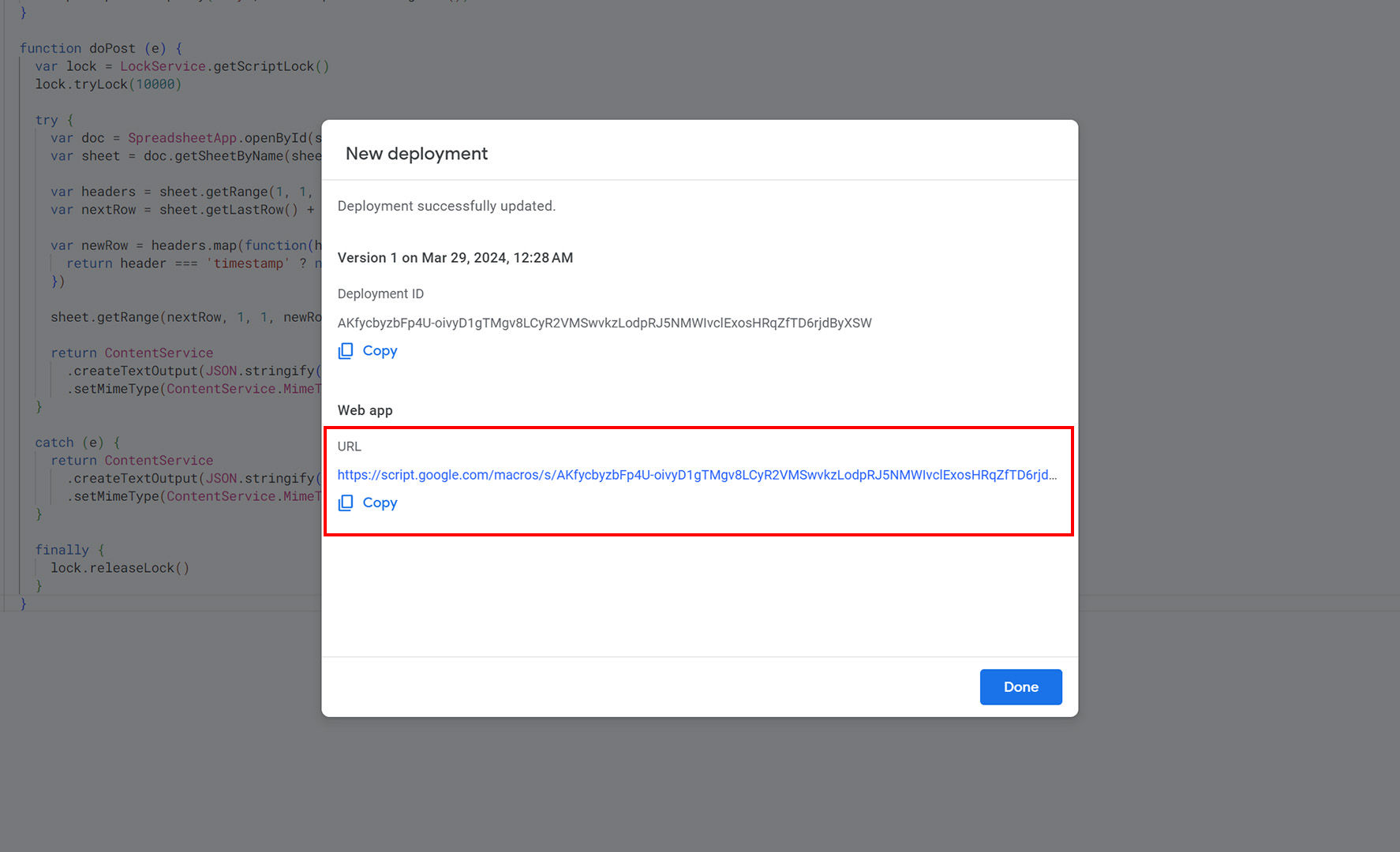 Web App Configuration